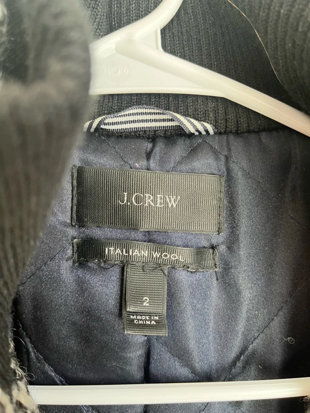 J.Crew Speckled Bouclé Italian Wool Coat in Ivory & Black - Picture 3 of 7